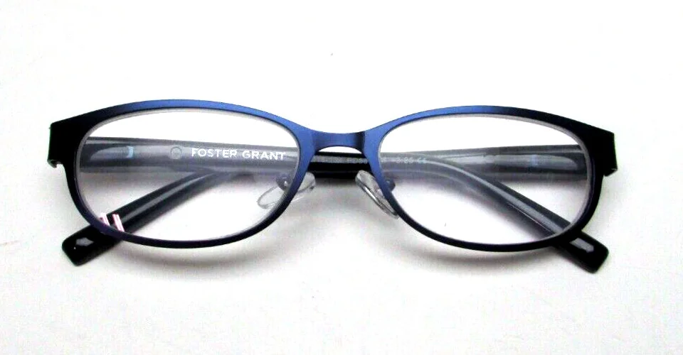 Foster Grant ISA NVY +3.25 Full Rim Reading Glasses with Soft Case 52/16-134