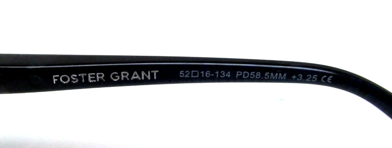 Foster Grant ISA NVY +3.25 Full Rim Reading Glasses with Soft Case 52/16-134 2